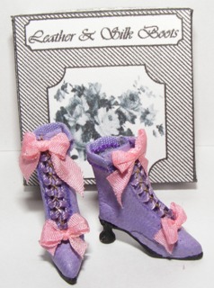 LILAC & PINK LEATHER BOOTS